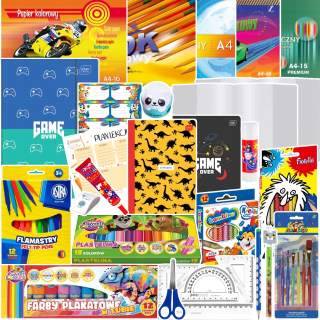 VEĽKÁ ŠKOLSKÉ LAYET DO ŠKOLY XXL SET PRE CHLAPCA VOĽNÝ PLÁN